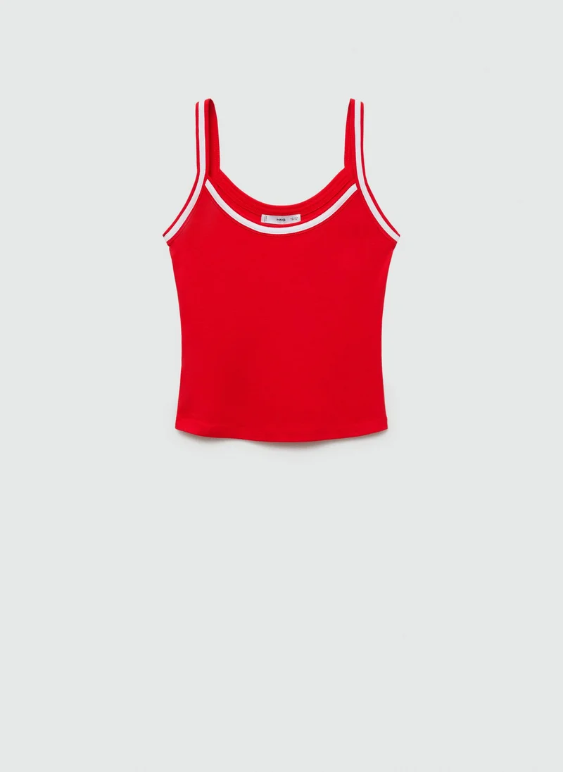 MANGO Combined Knitted Straps Top