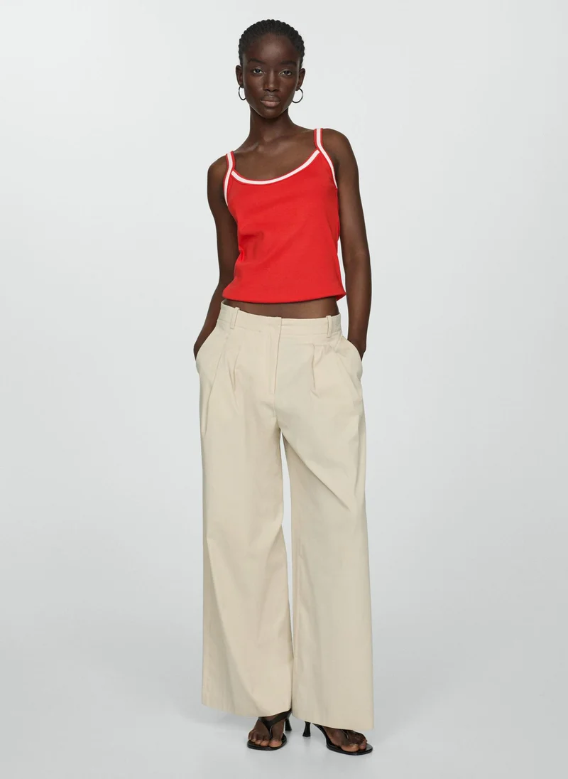 MANGO Combined Knitted Straps Top