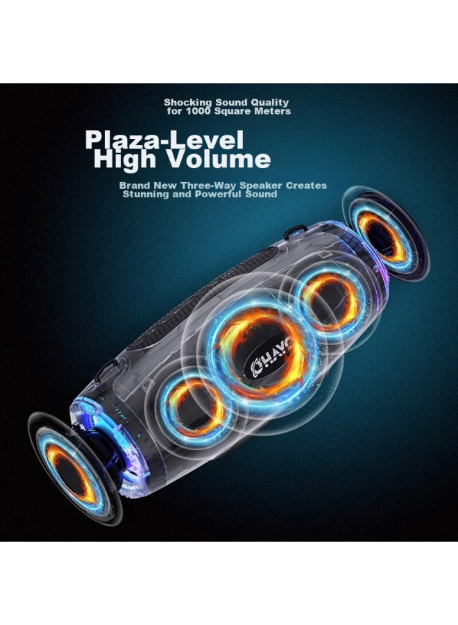 OHAYO M8 Bluetooth Speaker, 100w Outdoor Portable Square Dance Handheld Shoulder Strap Speaker, High-power Subwoofer, Camping Waterproof Loud Speaker - Image 2