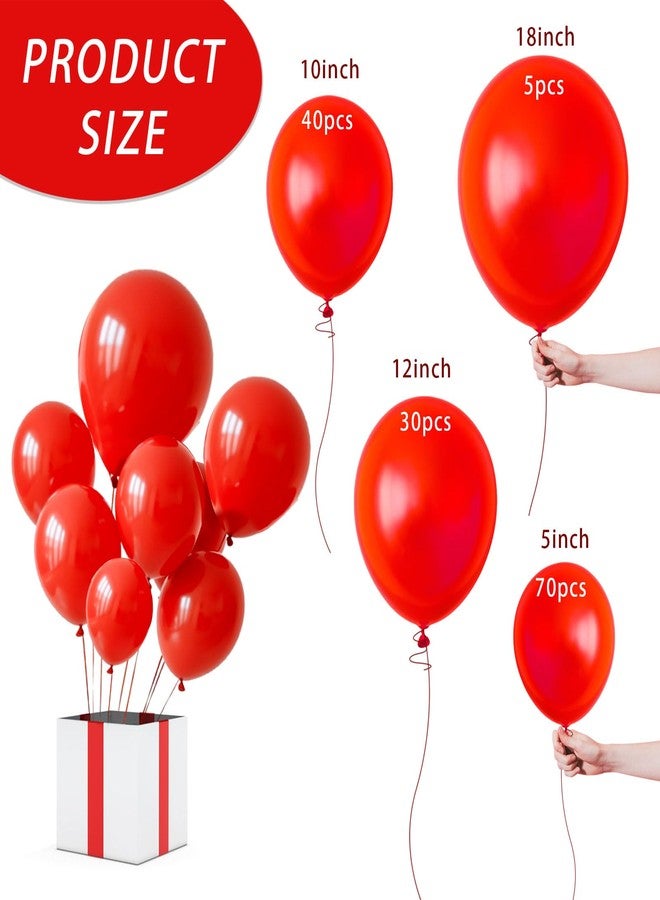 K.E.J. Red Balloon,145pcs Latex Premium Red Balloons Arch Kit Different Sizes 18 12 10 5 Inch,Balloon Garland Arch Kit for Birthday Party Baby Shower Wedding Valentines Day Christmas Anniversary Decoration - Image 2