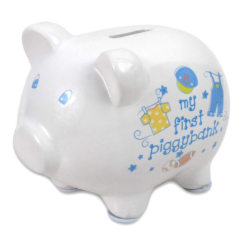 Baby Essentials Baby Essentials My First Piggy Bank Babys First Piggy Banks for Boys and Girls Blue 