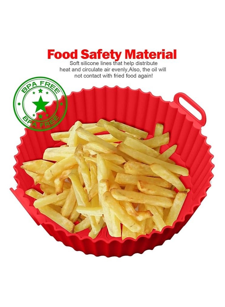 Raxoom Air Fryer Silicone Pot, Fits 3QT - 5QT, Silicone Liners Food Safe Non Stick Air fryers Basket Oven Accessories, Reusable 2 pieces(Liner + Mitten) - Image 4