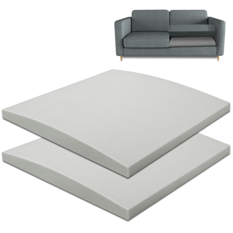 baibu Sofa Saver  Sponge Sofa Support Pad for Enhanced Comfort 2Pack Grey 55cm x 55cm Square Medium Firmness