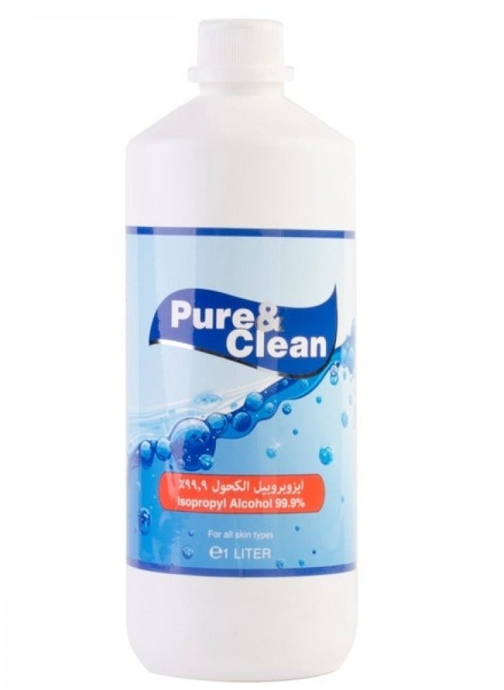 pure&clear 99.9% pure and pure medical isopropyl alcohol, 1 liter capacity, Pure & Clean, multi-use, ideal and environmentally friendly 