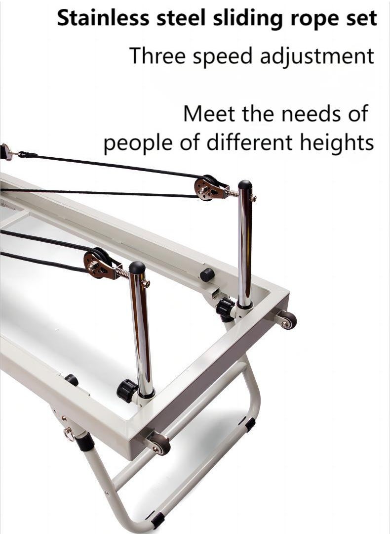 Pilates Reformer Machine, Foldable Pilates Machine Equipment for Home，Yogo Pilates Reformer Machine for Home and Gym with Springs