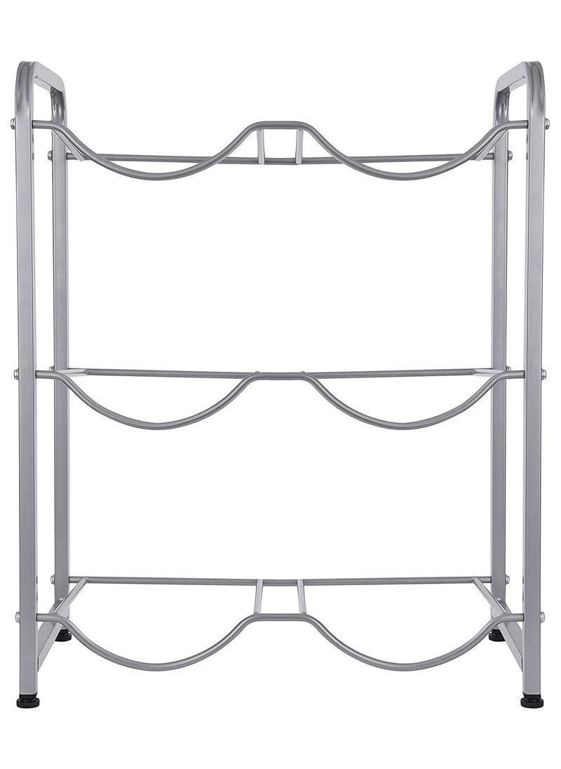 DubaiGallery - 5 gallon water bottle holder water jug holder rack 3-Tier Water Cooler Jug Rack for 6 Bottles 5 gallon water bottle storage Rack Heavy Duty With Floor Protection for Home Office - Image 1