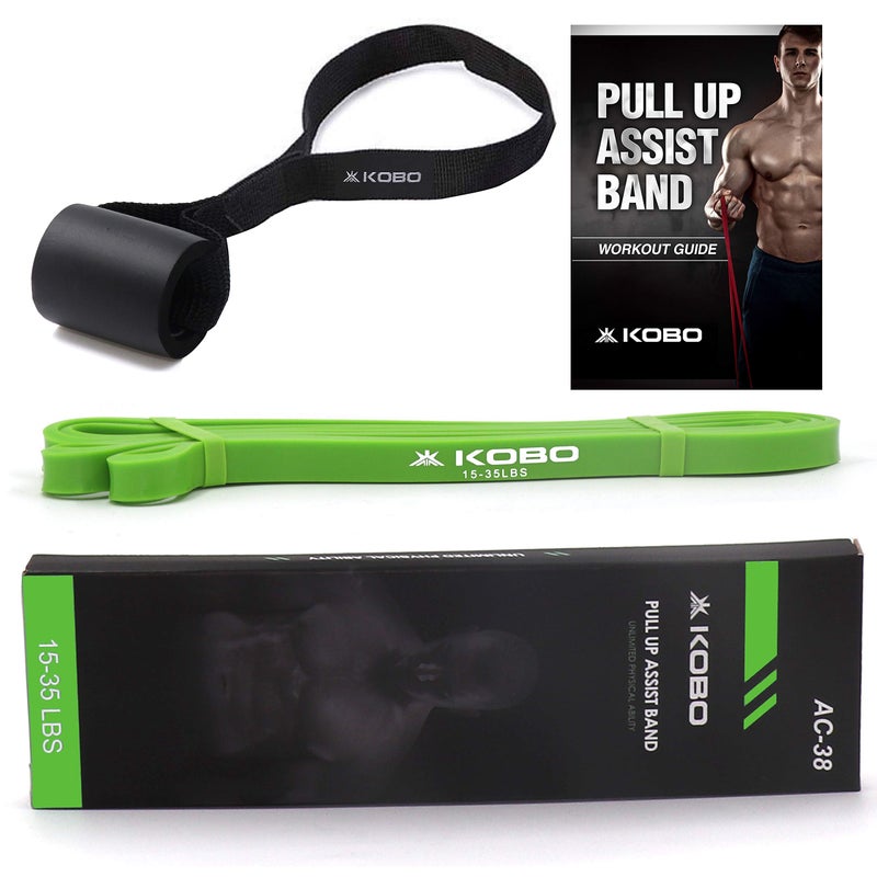 Kobo Power Loop Band with Door Anchor/Resistance Band/Pull Up Assist Bands 41 Inch| Powerlifting Bands - for Mobility & Body Stretching, Powerlifting, Resistance Training with Workout Guide Booklet - Image 3
