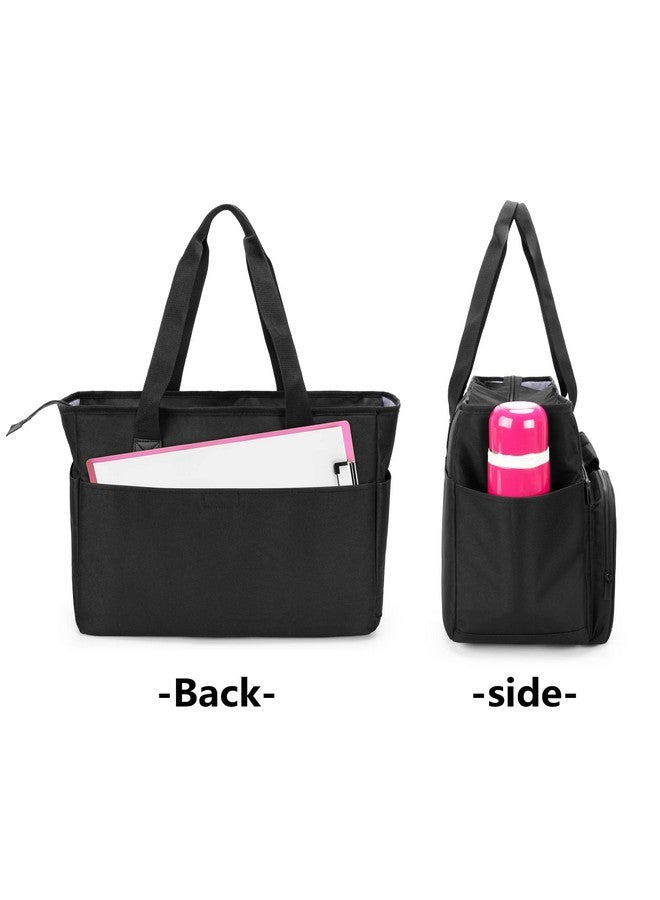Trunab Nurse Tote Bag For Work With Padded 15.6” Laptop Sleeve Nurse Bag For Hospice Visit Home Health Care Black - Image 5