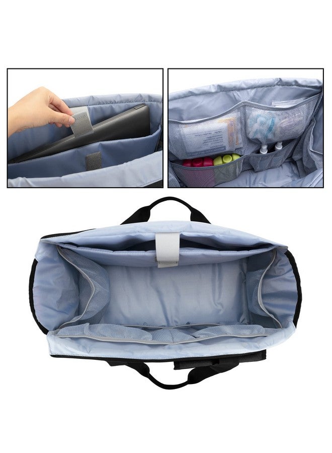 Trunab Nurse Tote Bag For Work With Padded 15.6” Laptop Sleeve Nurse Bag For Hospice Visit Home Health Care Black - Image 3