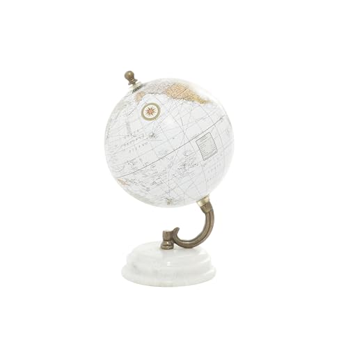Deco 79 Marble Globe with White Marble Base, 5' x 5' x 8', White - Image 2