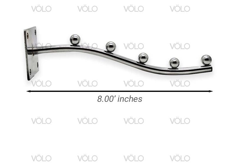 VOLO Beads Iron Heavy Duty Wall Mount 5 Ball pin Dots Hook Wall Drope Hanger with Hardware Fittings - Pack of 1 (Steel) - Image 3