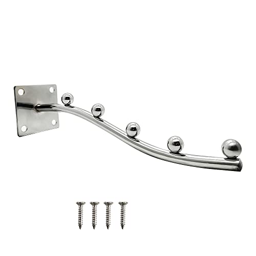 VOLO Beads Iron Heavy Duty Wall Mount 5 Ball pin Dots Hook Wall Drope Hanger with Hardware Fittings - Pack of 1 (Steel) - Image 1