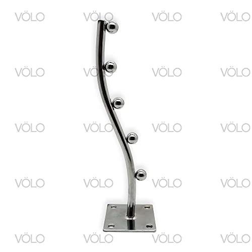 VOLO Beads Iron Heavy Duty Wall Mount 5 Ball pin Dots Hook Wall Drope Hanger with Hardware Fittings - Pack of 1 (Steel) - Image 2
