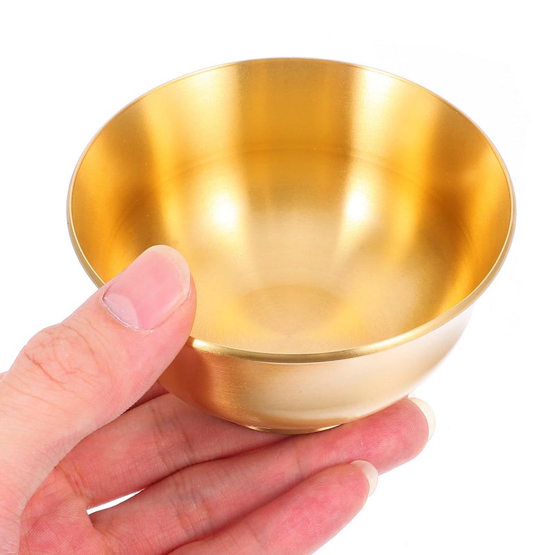 Small Brass Offering Bowl Buddhist Holy Water for Decorative Tabletop - Image 4