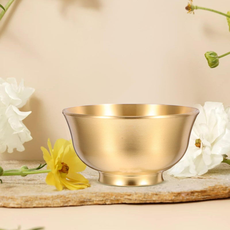 Small Brass Offering Bowl Buddhist Holy Water for Decorative Tabletop - Image 5