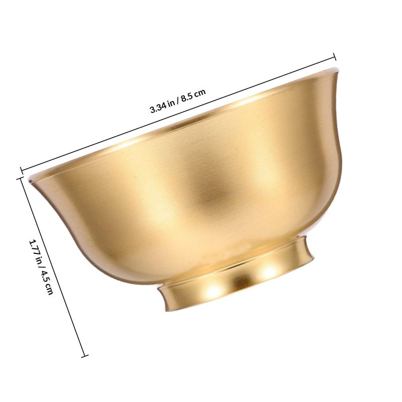 Small Brass Offering Bowl Buddhist Holy Water for Decorative Tabletop - Image 3