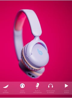 blupebble Kids Pulse Audio KD80 Wireless Headphones, Safe Volume Limited, 30mm Drivers, 45-Hour Playtime, USB-C Charging, Compatible with iOS/Android  - Image 5