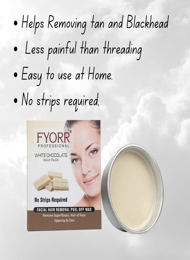 FYORR Facial Katori Peel-Off Wax Combo - 2 Red wine & White Choclate, 80 gm each - Image 3