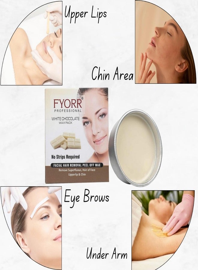 FYORR Facial Katori Peel-Off Wax Combo - 2 Red wine & White Choclate, 80 gm each - Image 2