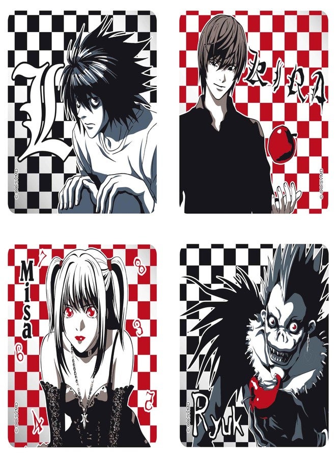 ABYstyle Death Note Anime Coasters Set of 4 – L, Light Yagami, Ryuk & Misa Amane – Official Licensed Drink Coasters – Collectible Tableware for Home & Office - Image 2