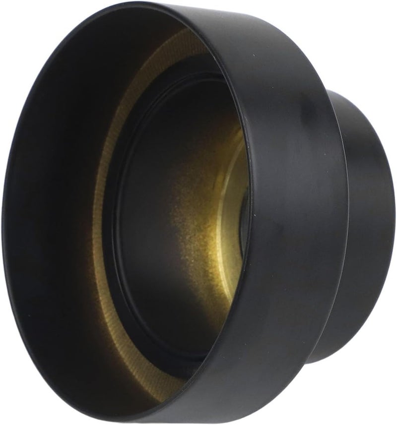 Thickened Copper Shower Head Escutcheon Plate, Adjustable 0-23mm Height for Custom Fit, Rust Resistant Pipe Cover for Bathroom Renovation, Sleek Gold Decorative Trim(Black) - Image 2