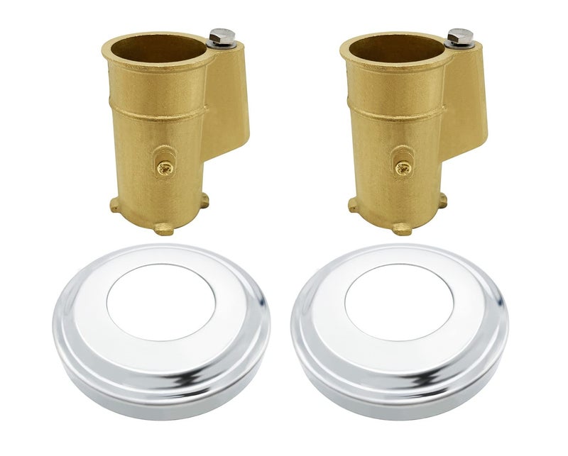 Poolzilla Hand Rail Anchors with Added Escutcheons 2 Pack Ladder Anchor and Escutcheon Trim Kit