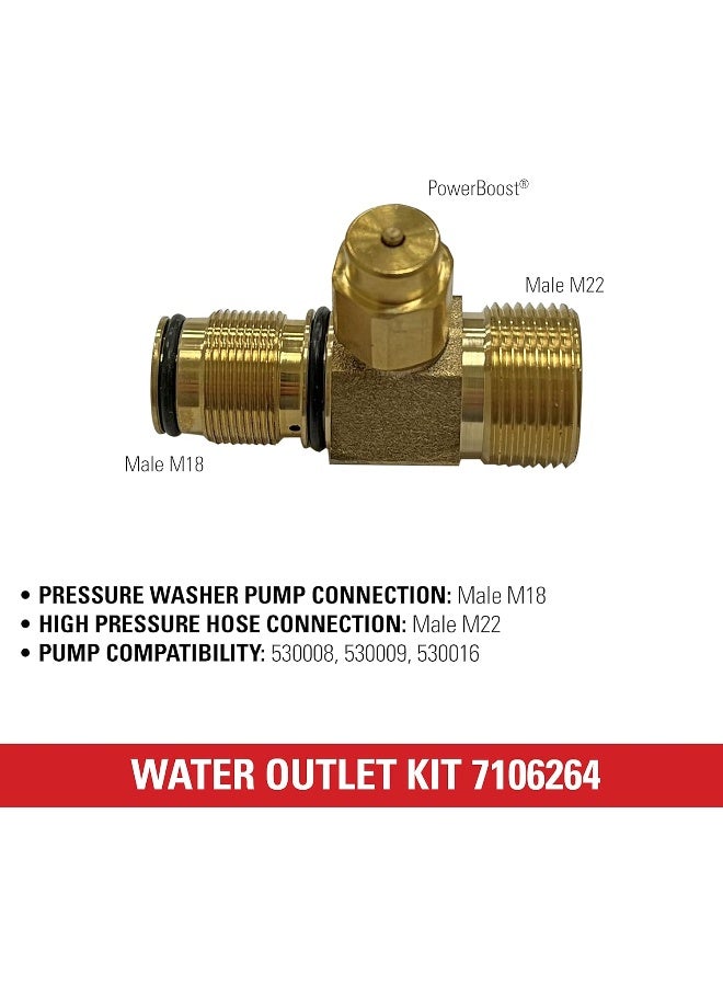 Simpson Simpson Cleaning 7106264 Replacement Outlet Kit for AAA Pressure Washer Pumps, M22, Gold  - Image 4