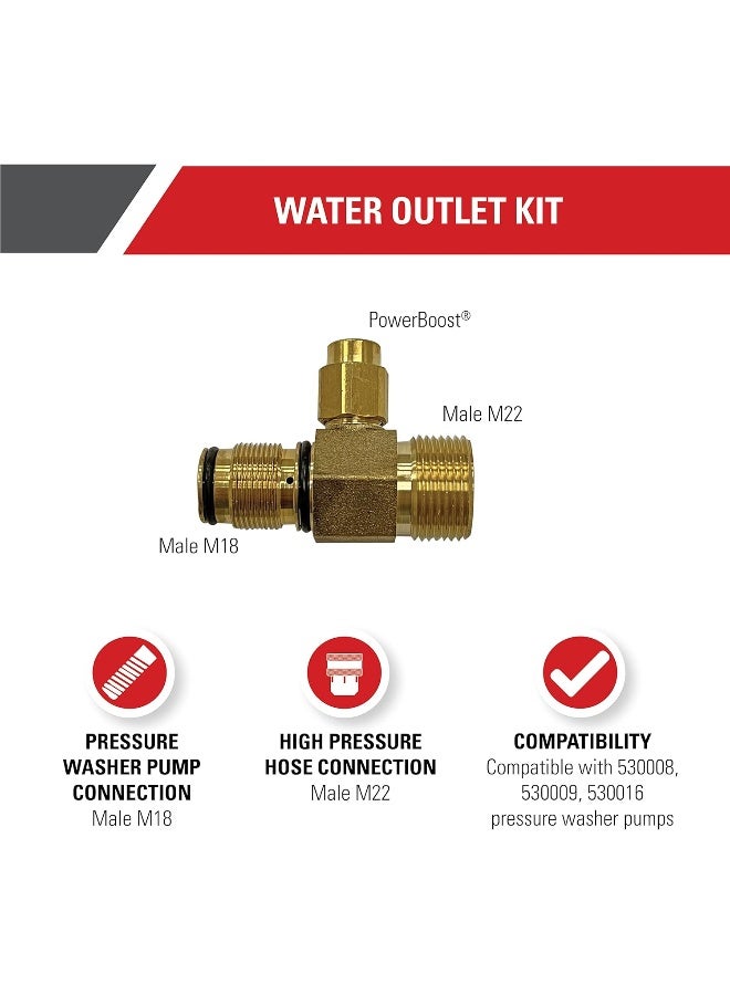 Simpson Simpson Cleaning 7106264 Replacement Outlet Kit for AAA Pressure Washer Pumps, M22, Gold  - Image 2