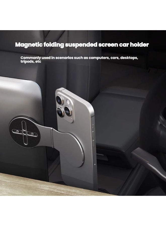 General MagSafe magnetic bracket desktop folding mobile phone bracket Tesla suspension screen car navigation bracket  - Image 2