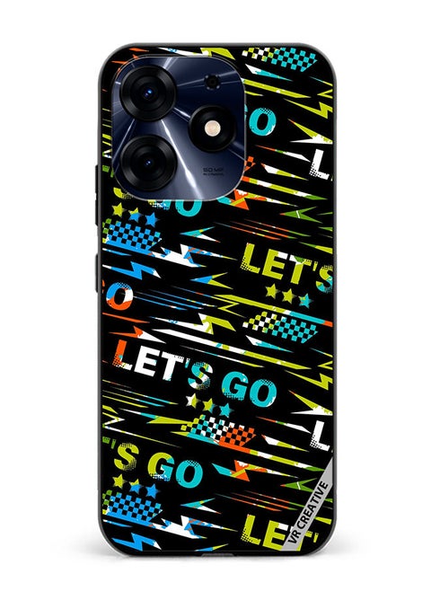 Protective Case Cover For Tecno Spark 10 Pro Abstract Seamless Grunge Pattern For Boy Design Multicolour