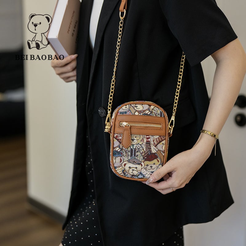 North Bag 2024 Women'S Bag Vertical Zipper Mobile Phone Bag All-Match Fashion Messenger Bag - Image 4