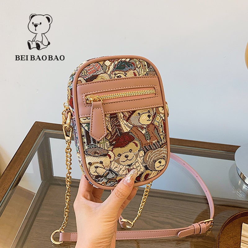 North Bag 2024 Women'S Bag Vertical Zipper Mobile Phone Bag All-Match Fashion Messenger Bag - Image 2