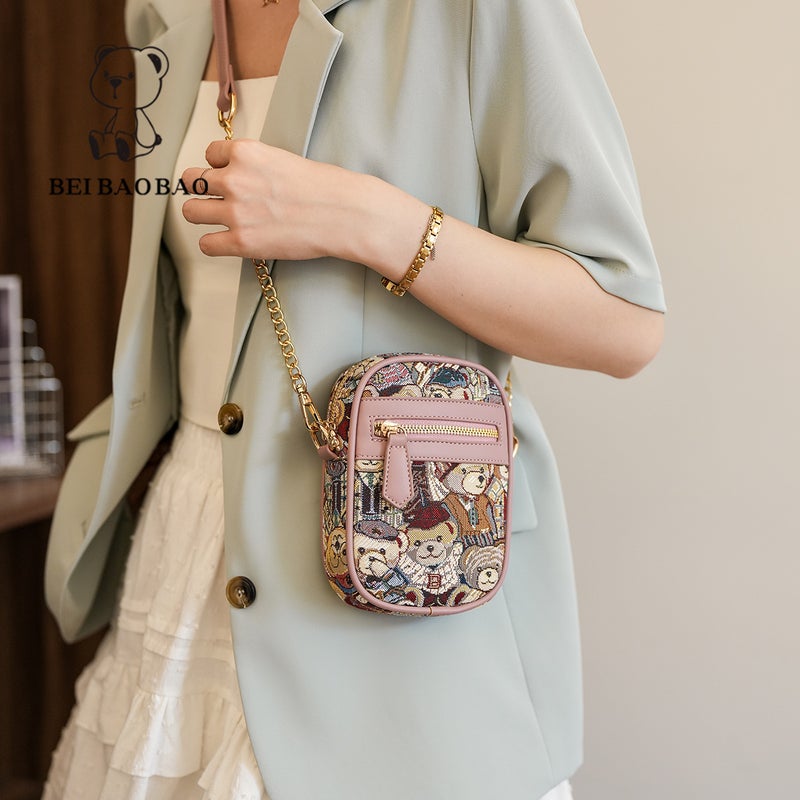 North Bag 2024 Women'S Bag Vertical Zipper Mobile Phone Bag All-Match Fashion Messenger Bag - Image 3