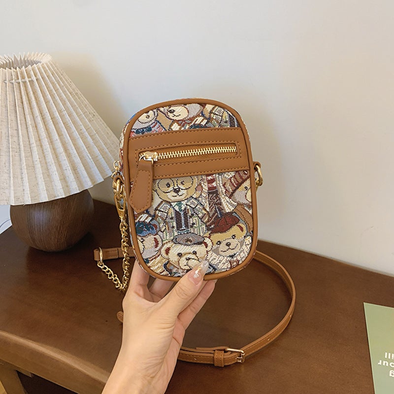 North Bag 2024 Women'S Bag Vertical Zipper Mobile Phone Bag All-Match Fashion Messenger Bag - Image 1