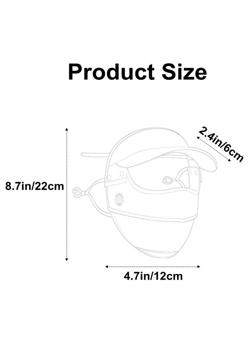SYOSI Unisex Sun Protection Face Mask, with Detachable Hat-Brim Adjustable Ear Loop, Ice Silk Face Cover Bandana Face UV Protection for Summer Outdoor Sports, All Round Protection (Grey) - Image 3