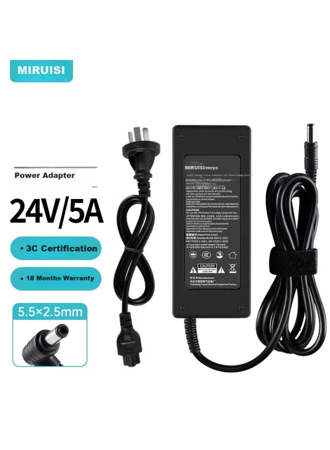 Mryc 24v 5a Universal Power Adapter 4a/3a/2a/1a For Midea, Haier, Xiaomi, Smith Water Purifier, Water Dispenser, Printer, Massager Charger - Image 1