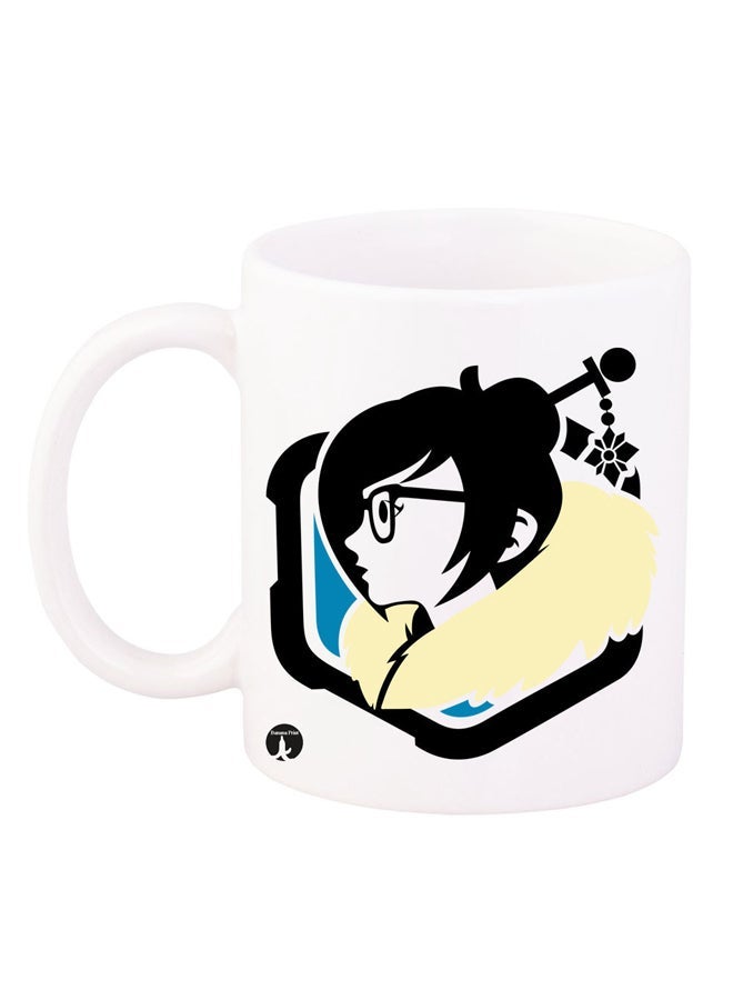 RYN The Video Game Overwatch Design Mug White/Yellow/Black 11ounce