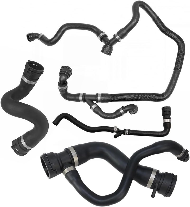 MUNIK Upper Radiator Coolant Hose Set of 4 for 2007-2013 BMW E70 X5 - Image 1