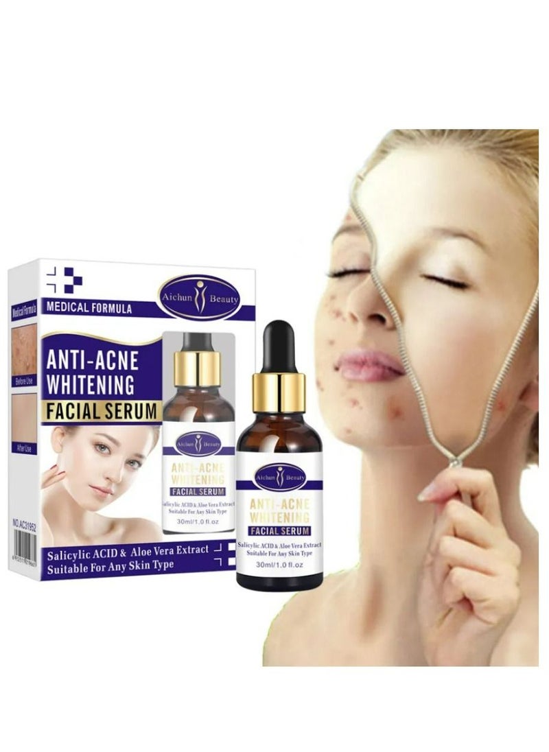 Aichun beauty Anti - Acne Facial Serum Aloe Vera Extract Salicylic Acid Repairs Damaged Skin 30 ml  - Image 2