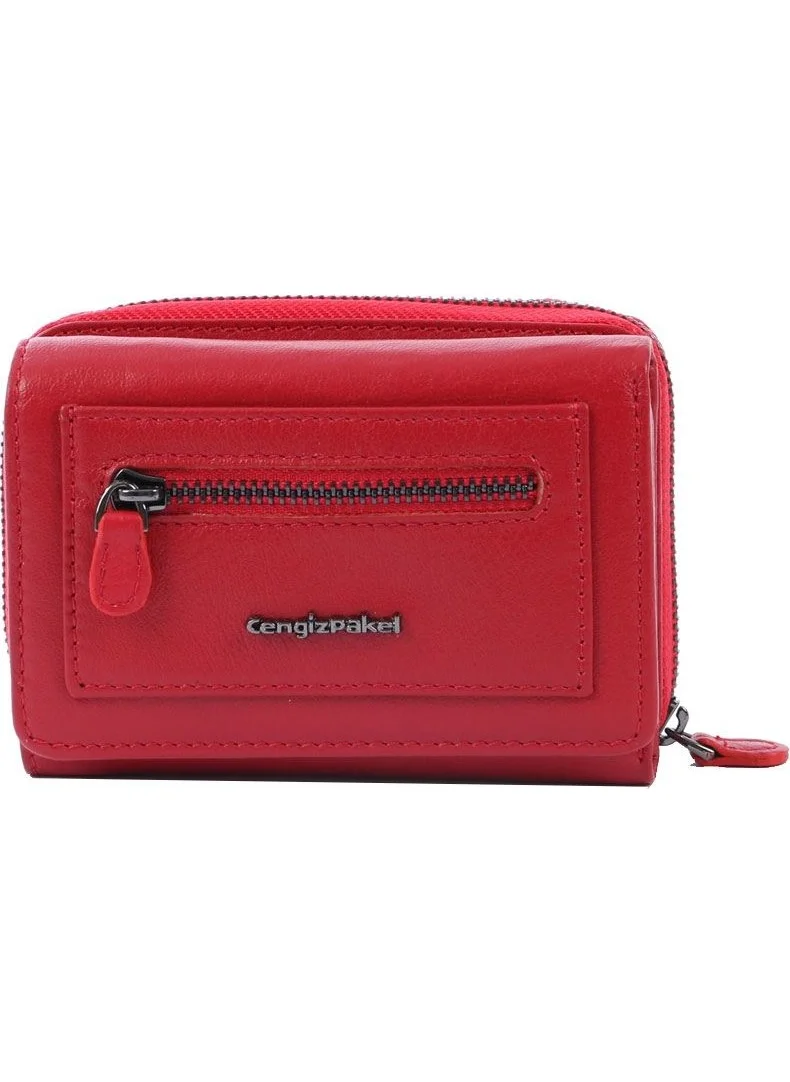 Cengiz Pakel Women's Leather Wallet Red 65120