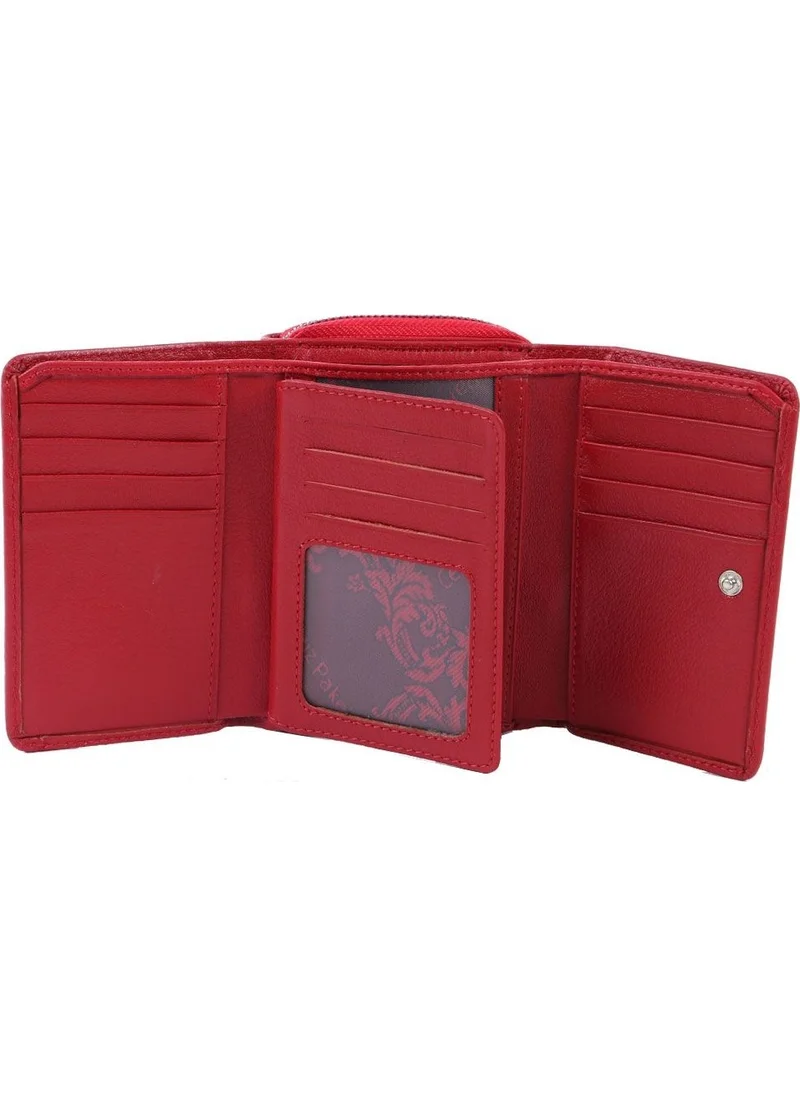 Cengiz Pakel Women's Leather Wallet Red 65120