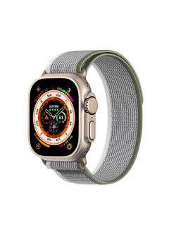 Suitable For AppleWatch Nylon Woven For Apple Watch Band IWatch8 Wild Trail Loop Watch Band Universal-Color:42/44/45/46/49mm (10th Generation) Green/grey