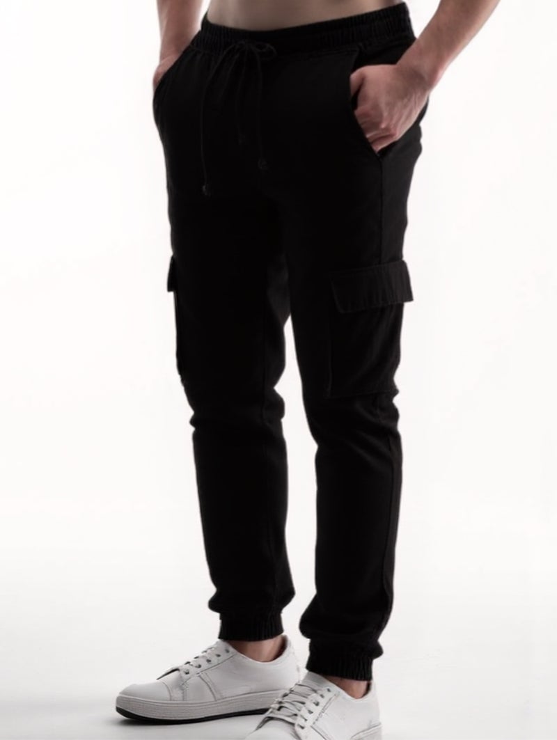 Men's Casual Jogger Pants with Multi-Pockets, Tapered Leg, Spring Autumn Style - Image 2