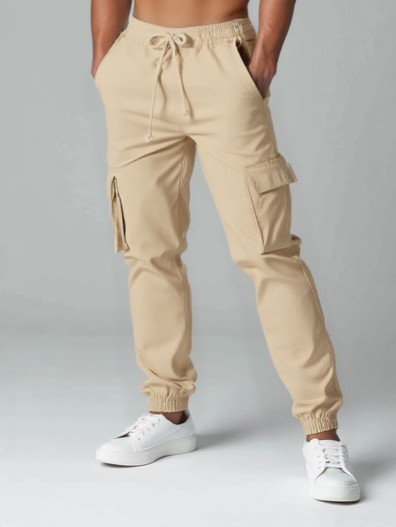 Men's Casual Jogger Pants with Multi-Pockets, Tapered Leg, Spring Autumn Style - Image 4