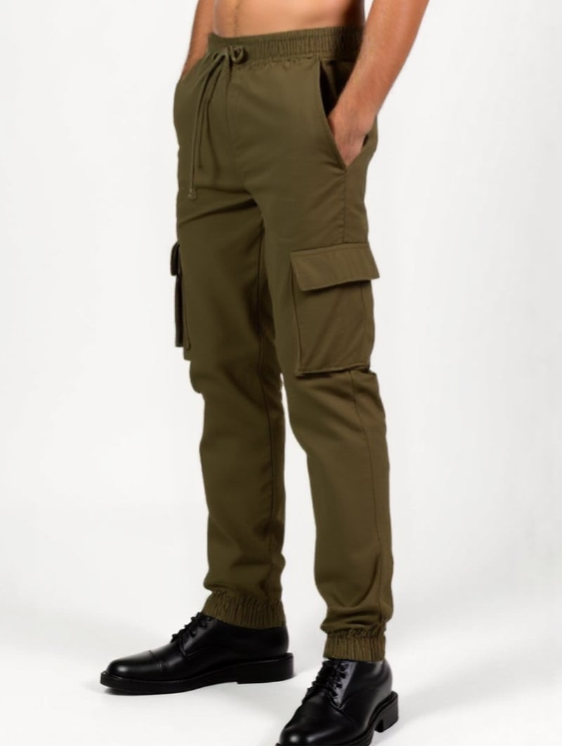 Men's Casual Jogger Pants with Multi-Pockets, Tapered Leg, Spring Autumn Style - Image 3