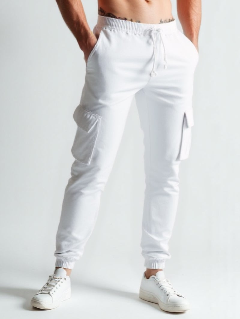 Men's Casual Jogger Pants with Multi-Pockets, Tapered Leg, Spring Autumn Style - Image 1