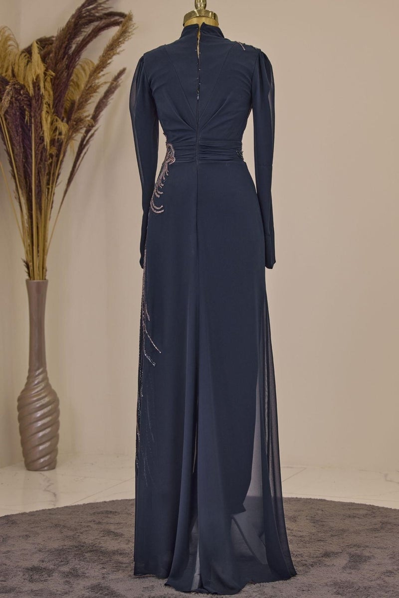 Esilanur Ebru Hijab Jumpsuit Navy Blue - Image 4