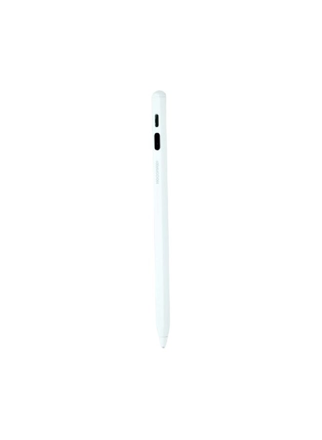 موجماكس قلم MOOGMAX 50P01 النشط لأجهزة iPad (2018-2024) - خاصية رفض راحة اليد، مؤشر LED، قابل لإعادة الشحن عبر منفذ USB-C، قلم رقمي برأس دقيق - Image 1