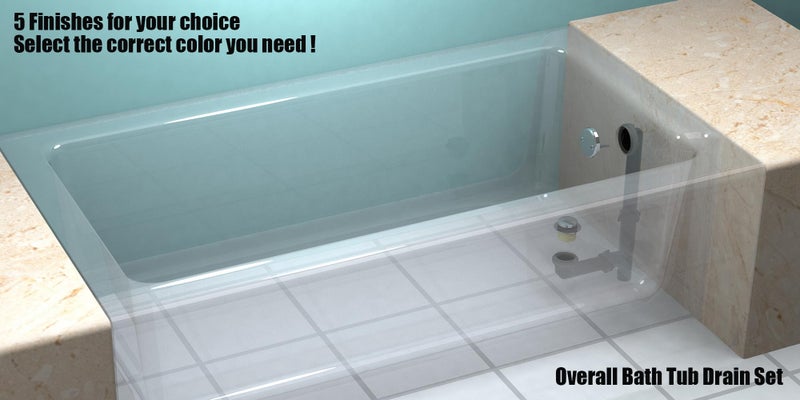 Artiwell 1-1/2" Black Tubular Bath Drain Kit with Tip-Toe Bath Drain Stopper, Touch-Toe Tub Drain, Tip Toe Bathtub Drain Waste and Overflow with Plug and Bathtub Overflow Drain Cover, Matte Black - Image 5