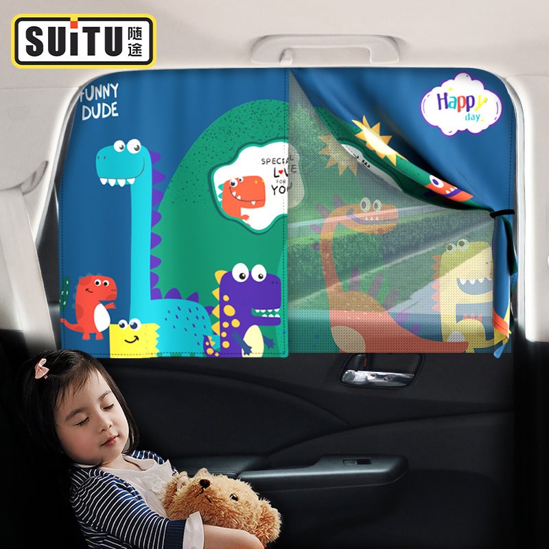 Auto Sun Shade Magnetic Retractable Car Window Sunshade - Image 1